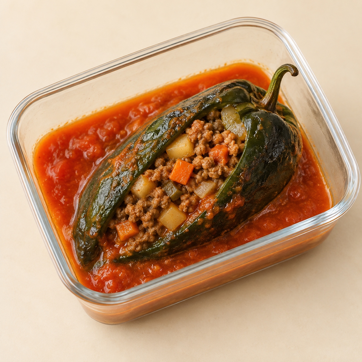 Chile poblano relleno
